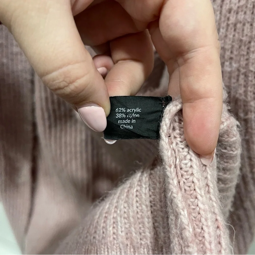 Lane Bryant Chunky Cable Knit Open Front Size 18/20 Light Pink